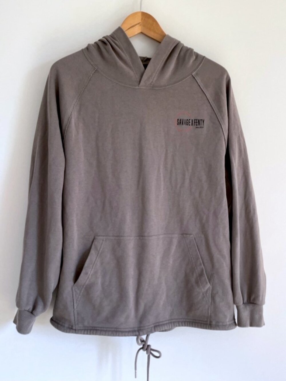Savage X Fenty Logo Raglan Hoodie Mauve S Since 2018